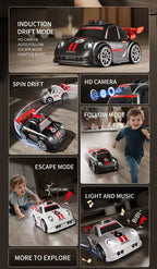 2026 New Camera RC Drift Car with Dual Mode Lights Sound  Screen Control Car Smart Induction Following Children's Toys Gift