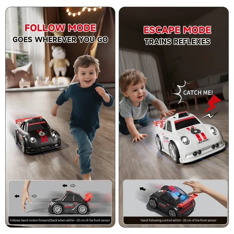 2026 New Camera RC Drift Car with Dual Mode Lights Sound  Screen Control Car Smart Induction Following Children's Toys Gift