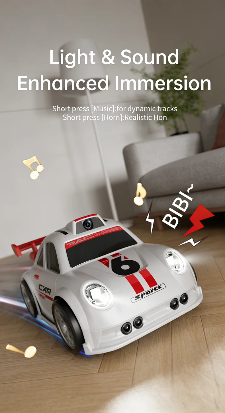 2026 New Camera RC Drift Car with Dual Mode Lights Sound  Screen Control Car Smart Induction Following Children's Toys Gift