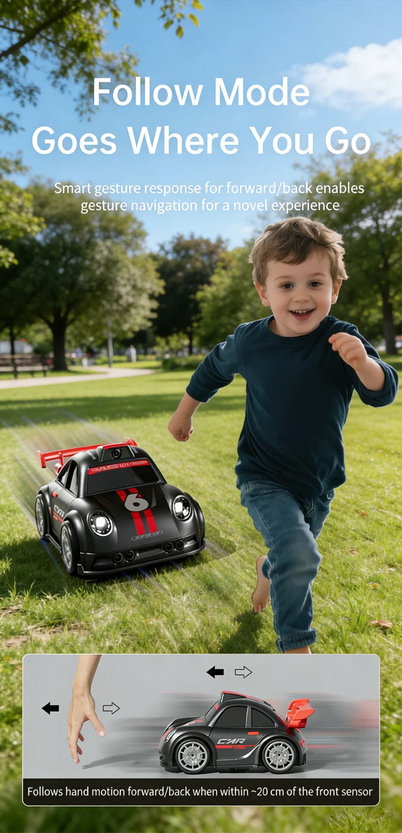 2026 New Camera RC Drift Car with Dual Mode Lights Sound  Screen Control Car Smart Induction Following Children's Toys Gift