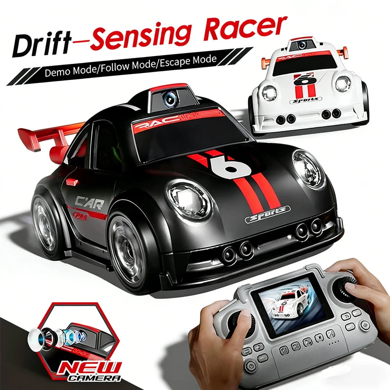 2026 New Camera RC Drift Car with Dual Mode Lights Sound  Screen Control Car Smart Induction Following Children's Toys Gift