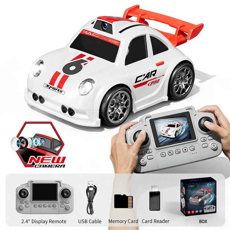 2026 New Camera RC Drift Car with Dual Mode Lights Sound  Screen Control Car Smart Induction Following Children's Toys Gift