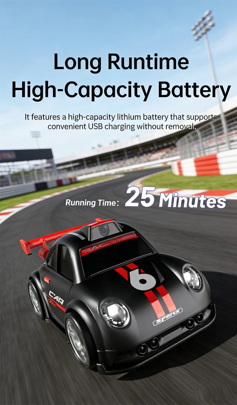 2026 New Camera RC Drift Car with Dual Mode Lights Sound  Screen Control Car Smart Induction Following Children's Toys Gift