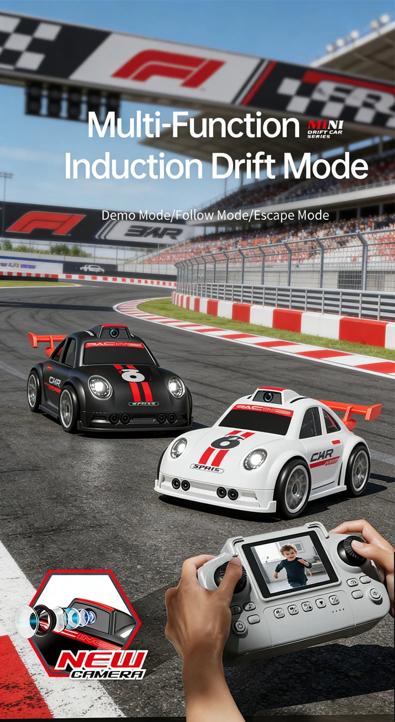 2026 New Camera RC Drift Car with Dual Mode Lights Sound  Screen Control Car Smart Induction Following Children's Toys Gift